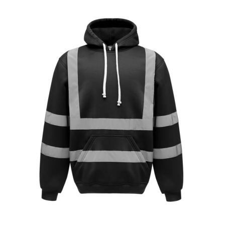 Yoko HVK05 Yoko Hi-Vis Pull-Over Hoodie Black