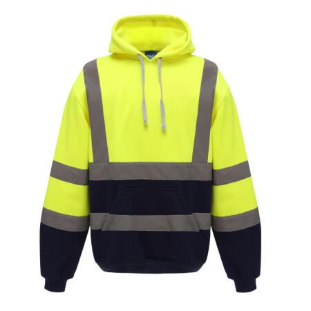 Yoko HVK05 Yoko Hi-Vis Pull-Over Hoodie Hi-Vis Yellow/Navy