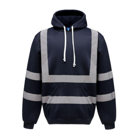 Yoko HVK05 Yoko Hi-Vis Pull-Over Hoodie Navy