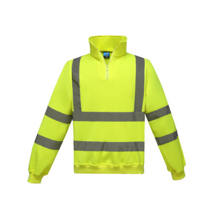Yoko HVK06 Yoko Hi-Vis 1/4 Zip Sweatshirt Hi-Vis Yellow