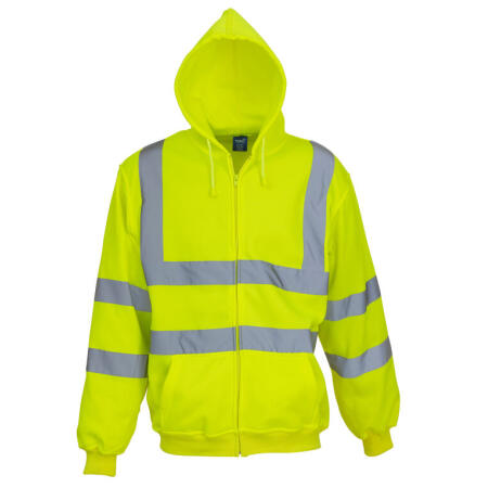 Yoko HVK07 Yoko Hi-Vis Zipped Hoodie Hi-Vis Yellow