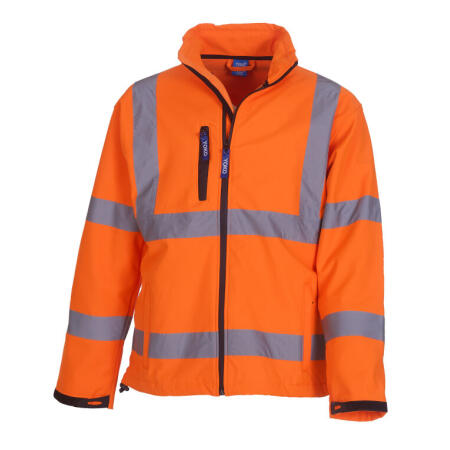 Yoko HVK09 Yoko Hi-Vis Softshell Jacket Hi Vis Orange