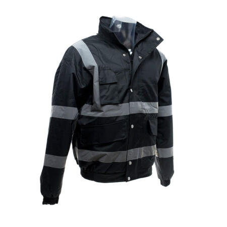 Yoko HVP211 Yoko Hi-Vis Classic Bomber Jacket Black
