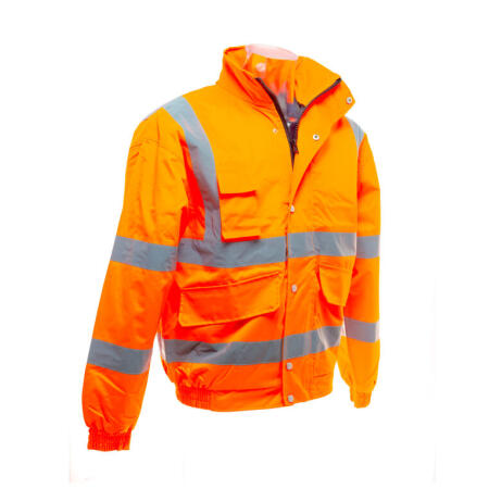 Yoko HVP211 Yoko Hi-Vis Classic Bomber Jacket Hi Vis Orange