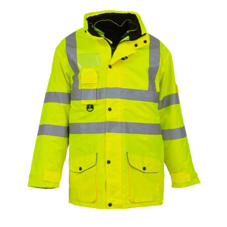 Yoko HVP711 Yoko Hi-Vis 7-in-1 Jacket Hi Vis Yellow