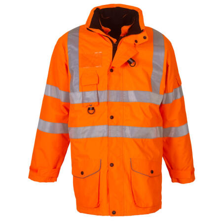 Yoko HVP711 Yoko Hi-Vis 7-in-1 Jacket Hi Vis Orange