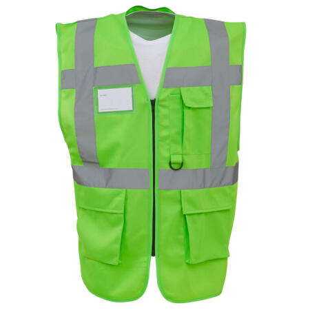 Yoko HVW801 Yoko Hi-Vis Executive Waistcoat Lime