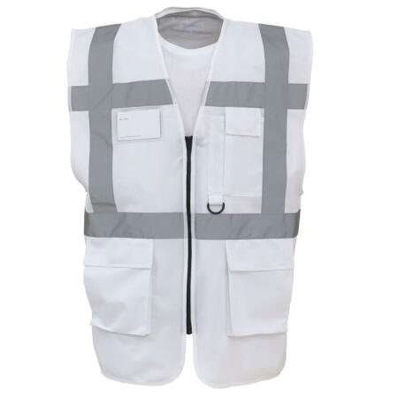 Yoko HVW801 Yoko Hi-Vis Executive Waistcoat White