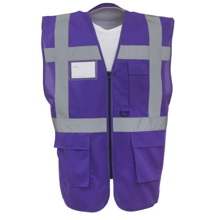 Yoko HVW801 Yoko Hi-Vis Executive Waistcoat Purple