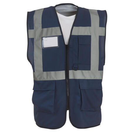 Yoko HVW801 Yoko Hi-Vis Executive Waistcoat Navy