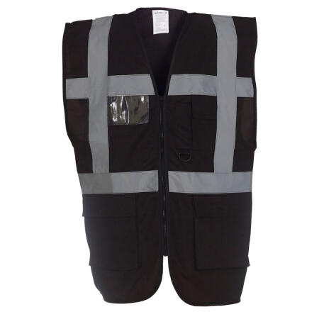 Yoko HVW801 Yoko Hi-Vis Executive Waistcoat Black