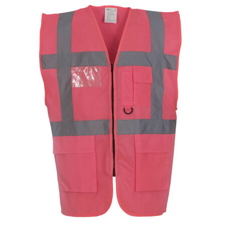 Yoko HVW801 Yoko Hi-Vis Executive Waistcoat Pink