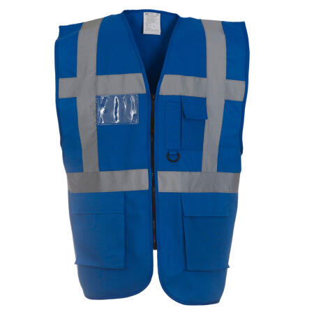 Yoko HVW801 Yoko Hi-Vis Executive Waistcoat Royal Blue