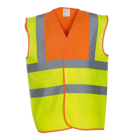 Yoko HVW100 Yoko Hi-Vis Class 2 Waistcoat Hi Vis Yellow/Orange