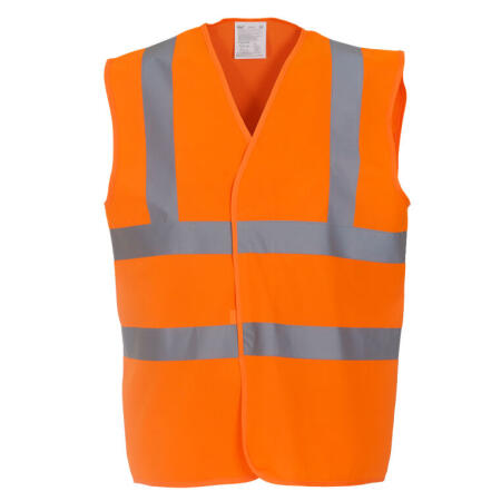 Yoko HVW100 Yoko Hi-Vis Class 2 Waistcoat Hi Vis Orange