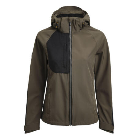 Jobman JM1372 Jobman Women's Oxygen Softshell Jacket Olive Green/Black