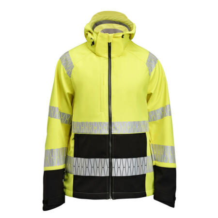 Jobman JM1376 Jobman Softshell Jacket Hi-Vis Yellow/Black