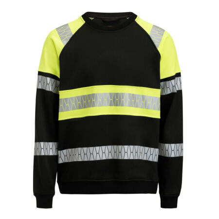 Jobman JM5224 Jobman Sweatshirt Hi-Vis Black/Yellow