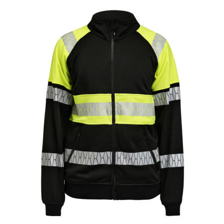 Jobman JM5225 Jobman Sweatshirt Full-Zip Hi-Vis Black/Yellow