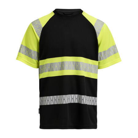 Jobman JM5226 Jobman Hi-Vis T-Shirt Black/Yellow