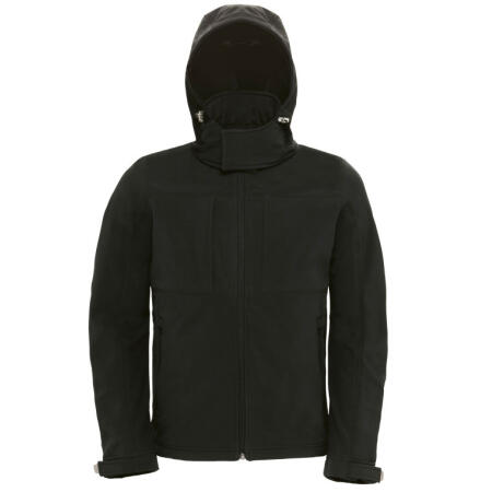 B&C JM950 B&C Men's Hooded 3-Layer Softshell Black