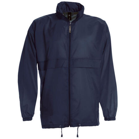 B&C JU800 B&C Men's Sirocco Windbreaker Jacket Navy