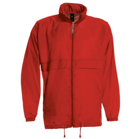 B&C JU800 B&C Men's Sirocco Windbreaker Jacket Red