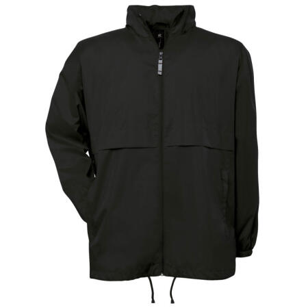 B&C JU801 B&C Men's Air Windbreaker Jacket Black