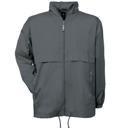 B&C JU801 B&C Men's Air Windbreaker Jacket Dark Grey