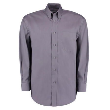 Kustom Kit KK105 Kustom Kit Classic Fit L/S Premium Oxford Shirt Charcoal