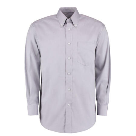 Kustom Kit KK105 Kustom Kit Classic Fit L/S Premium Oxford Shirt Silver Grey