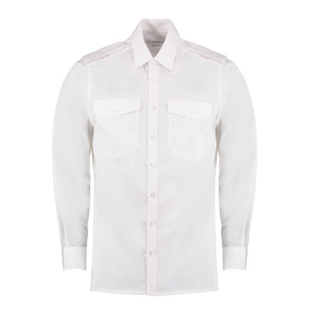 Kustom Kit KK134 Kustom Kit Tailored Fit L/Sleeved Pilot Shirt White