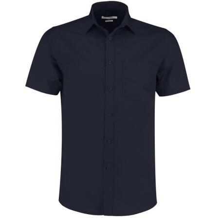 Kustom Kit KK141 Kustom Kit Tailored Fit Short Sleeve Poplin Shirt Dark Navy