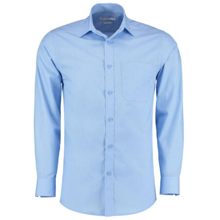 Kustom Kit KK142 Kustom Kit Tailored Fit Long Sleeve Poplin Shirt Light Blue