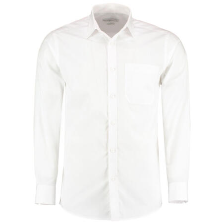 Kustom Kit KK142 Kustom Kit Tailored Fit Long Sleeve Poplin Shirt White