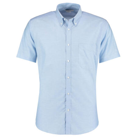 Kustom Kit KK183 Kustom Kit Slim Fit S/Sleeve Workwear Oxford Shirt Light Blue