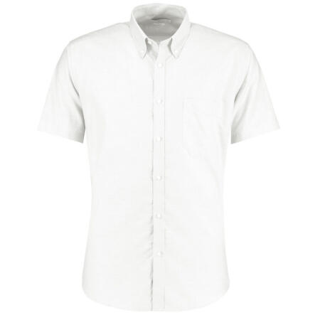 Kustom Kit KK183 Kustom Kit Slim Fit S/Sleeve Workwear Oxford Shirt White