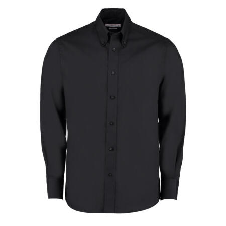 Kustom Kit KK188 Kustom Kit Tailored Fit L/Sleeve Oxford Shirt Black