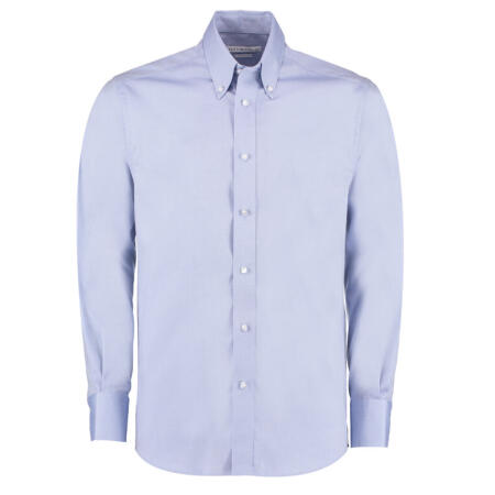 Kustom Kit KK188 Kustom Kit Tailored Fit L/Sleeve Oxford Shirt Light Blue