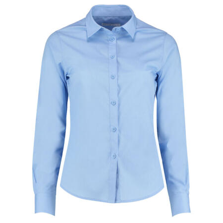 Kustom Kit KK242 Kustom Kit Tailored Long Sleeve Poplin Shirt Light Blue