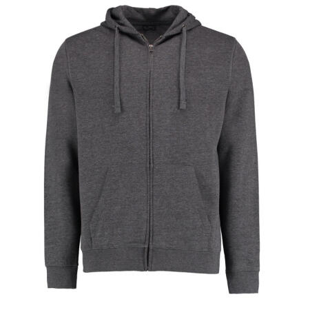 Kustom Kit KK303 Kustom Kit Regular Fit Superwash 60 Zipped Hoodie Dark Grey Marl