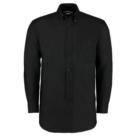 Kustom Kit KK351 Kustom Kit Classic L/Sleeve Workwear Oxford Shirt Black