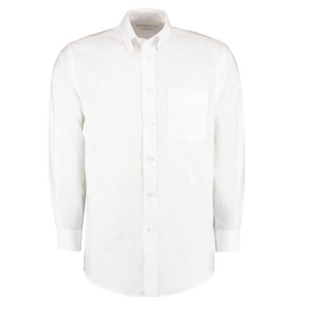 Kustom Kit KK351 Kustom Kit Classic L/Sleeve Workwear Oxford Shirt White