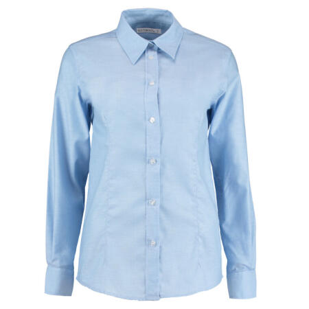 Kustom Kit KK361 Kustom Kit Tailored L/Sleeve Workwear Oxford Shirt Light Blue