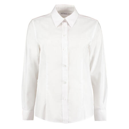 Kustom Kit KK361 Kustom Kit Tailored L/Sleeve Workwear Oxford Shirt White