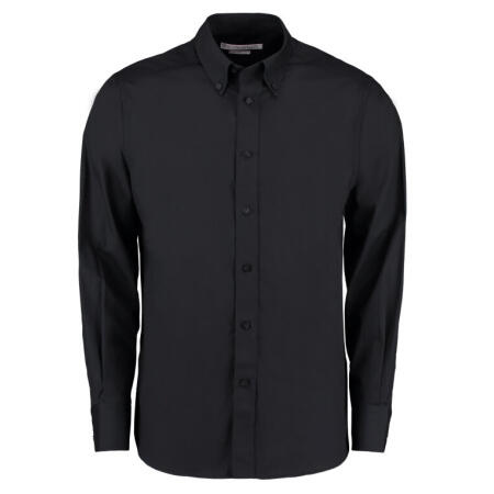 Kustom Kit KK386 Kustom Kit Tailored Fit L/Sleeve City Shirt Black