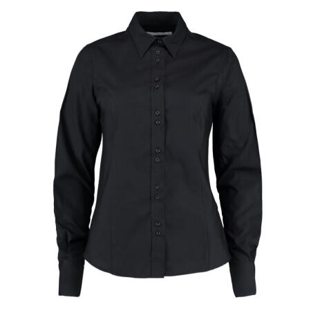 Kustom Kit KK388 Kustom Kit Tailored Fit L/Sleeve City Shirt Black