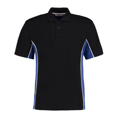 Kustom Kit KK475 Kustom Kit Classic Fit Track Polo Black/Royal/White