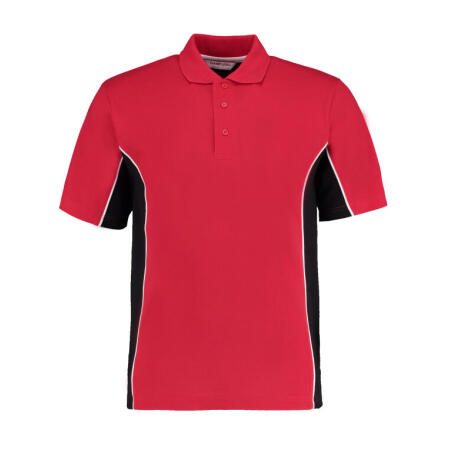 Kustom Kit KK475 Kustom Kit Classic Fit Track Polo Red/Black/White