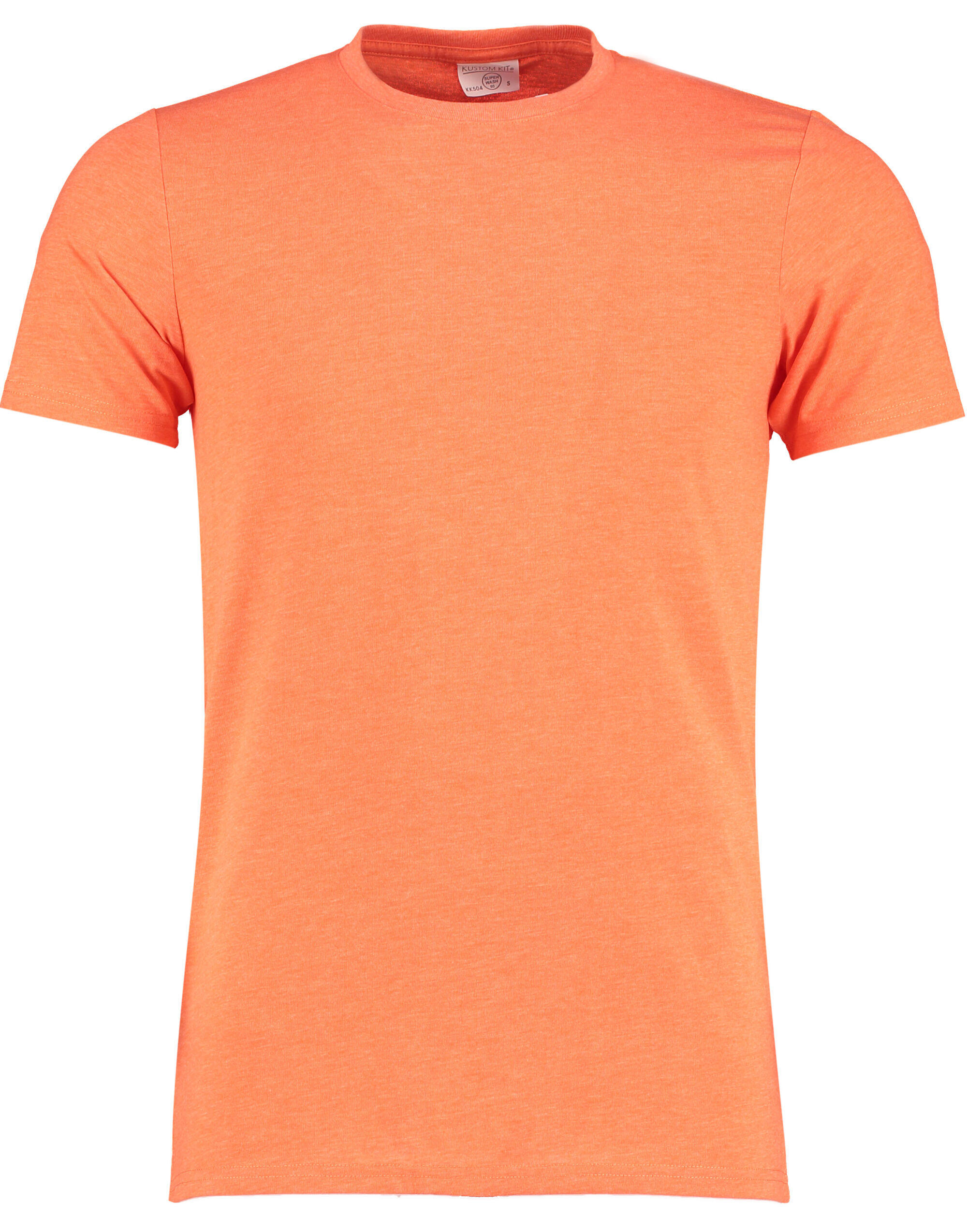 Kustom Kit Bright Orange Marl Fashion Fit Superwash® 60° Tee